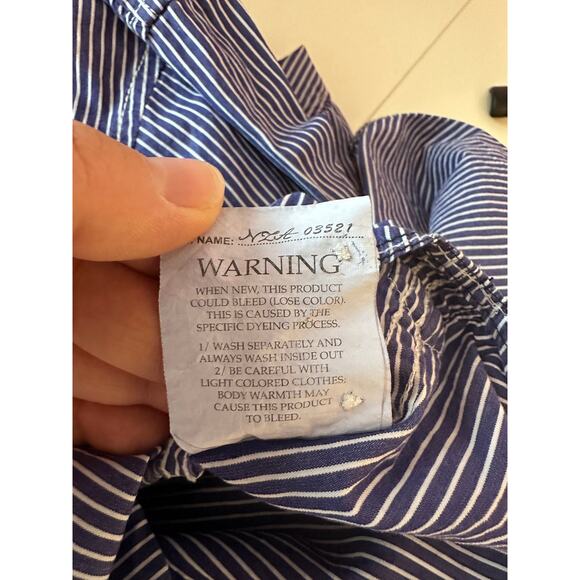 New Zealand Auckland Flip Cuff Long Sleeve Striped Button Down Shirt Size XXL - Picture 13 of 13